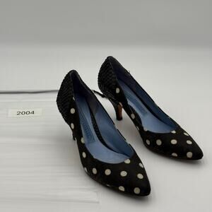 Ashley Dearborn Norma Polka Dot & Snakeskin Pumps Size 37